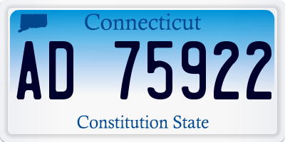 CT license plate AD75922