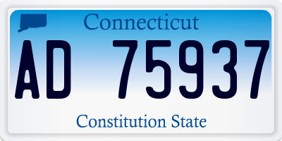 CT license plate AD75937