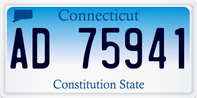 CT license plate AD75941