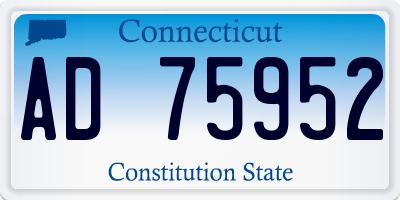 CT license plate AD75952