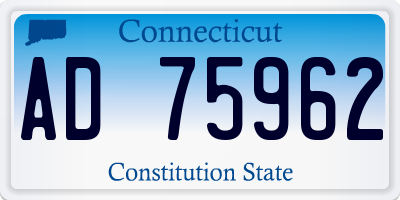 CT license plate AD75962