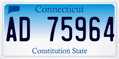 CT license plate AD75964