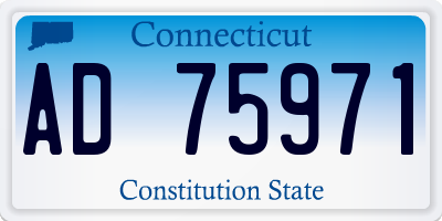 CT license plate AD75971