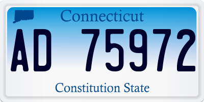 CT license plate AD75972