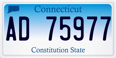 CT license plate AD75977