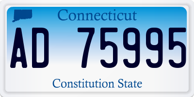 CT license plate AD75995