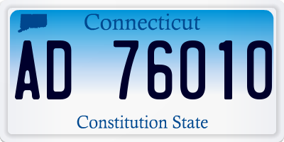 CT license plate AD76010