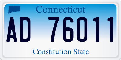 CT license plate AD76011
