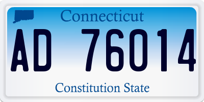 CT license plate AD76014
