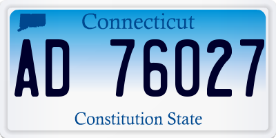 CT license plate AD76027