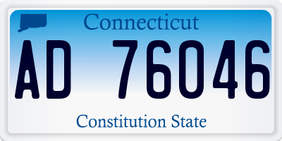 CT license plate AD76046