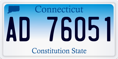 CT license plate AD76051