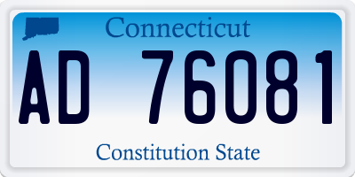 CT license plate AD76081