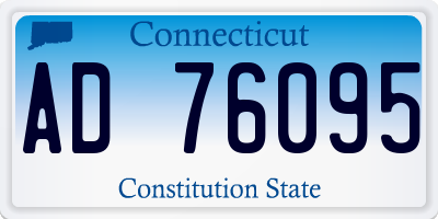 CT license plate AD76095