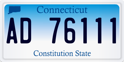 CT license plate AD76111