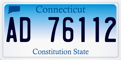 CT license plate AD76112