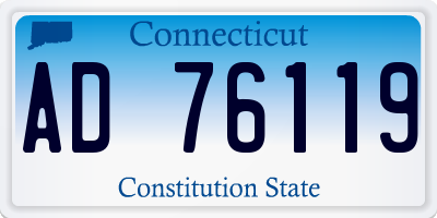 CT license plate AD76119