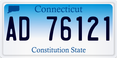 CT license plate AD76121