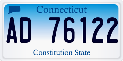 CT license plate AD76122