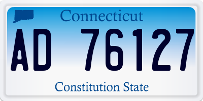 CT license plate AD76127