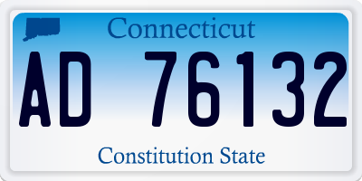 CT license plate AD76132