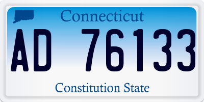 CT license plate AD76133