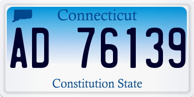 CT license plate AD76139