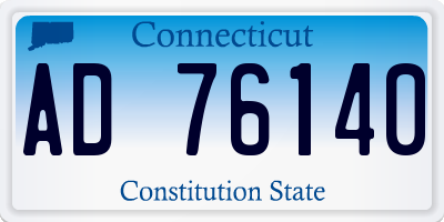 CT license plate AD76140