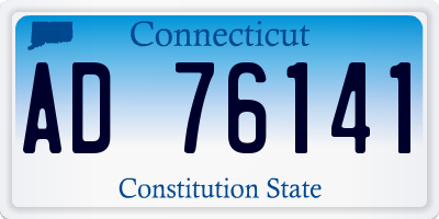 CT license plate AD76141