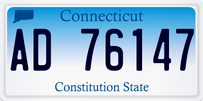 CT license plate AD76147