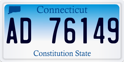 CT license plate AD76149