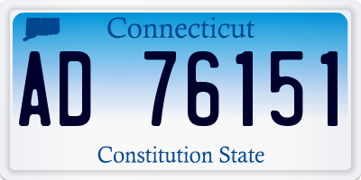 CT license plate AD76151