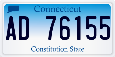 CT license plate AD76155