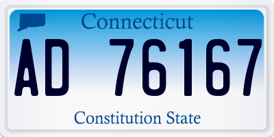 CT license plate AD76167