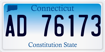 CT license plate AD76173