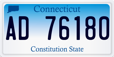CT license plate AD76180