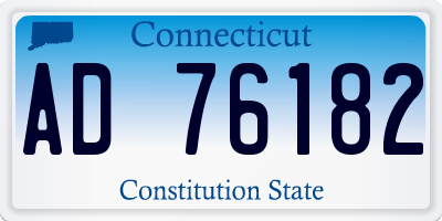 CT license plate AD76182