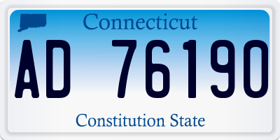 CT license plate AD76190