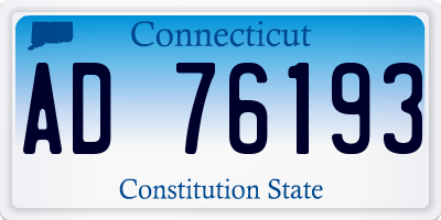 CT license plate AD76193