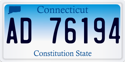 CT license plate AD76194