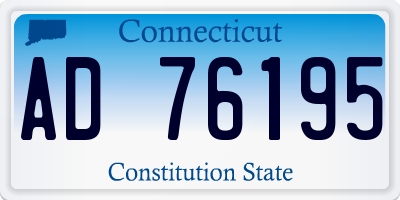 CT license plate AD76195