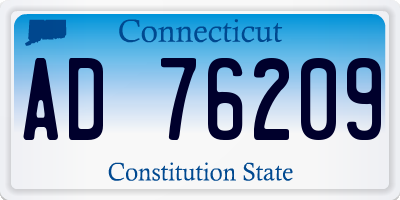 CT license plate AD76209