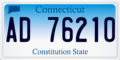 CT license plate AD76210