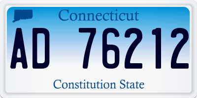 CT license plate AD76212