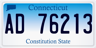 CT license plate AD76213