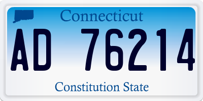 CT license plate AD76214