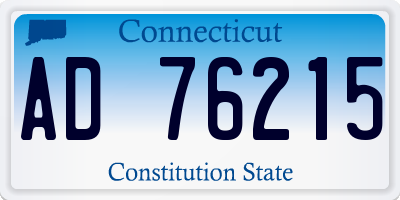 CT license plate AD76215