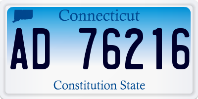 CT license plate AD76216