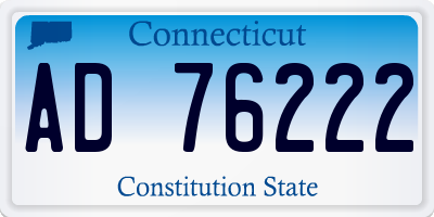 CT license plate AD76222