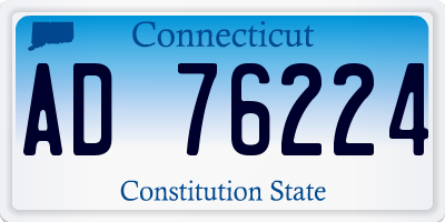 CT license plate AD76224